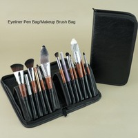 Portable Oxford Makeup Brush Bag 15 Holes Folding Beauty Bags Vertical Display Portable Pencil Organizer Women