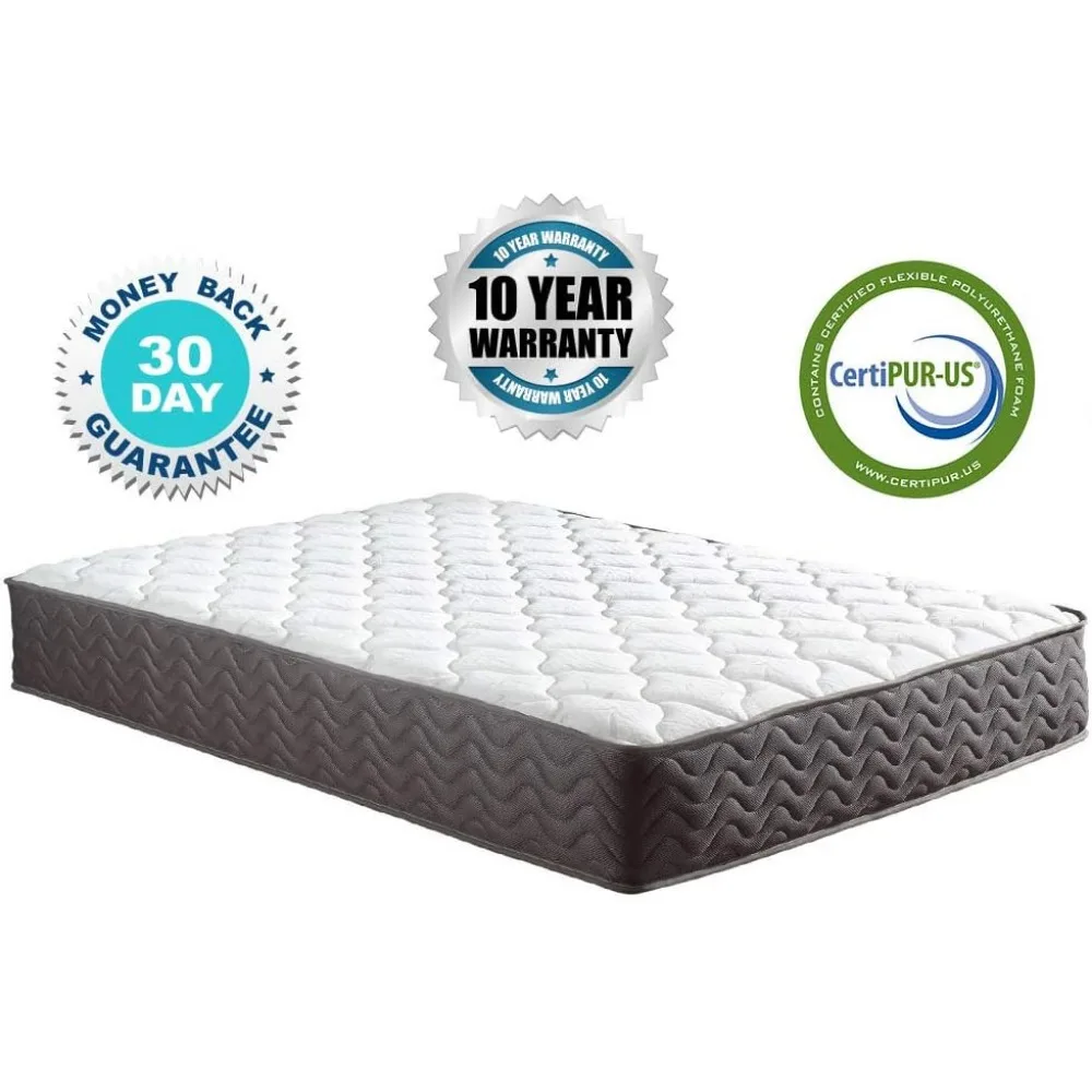 Bamboo 12" Inch Certified Independently & Individually Wrapped Pocketed Encased Coil Pocket Spring Contour Mattress