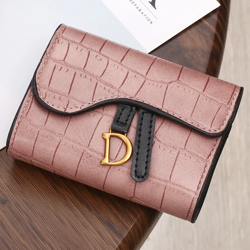 2024 Fashion Small Wallets Women Luxury Card Holder Short Walet PU Letter Wallet Coin Card Bag Holder Clutch Bag