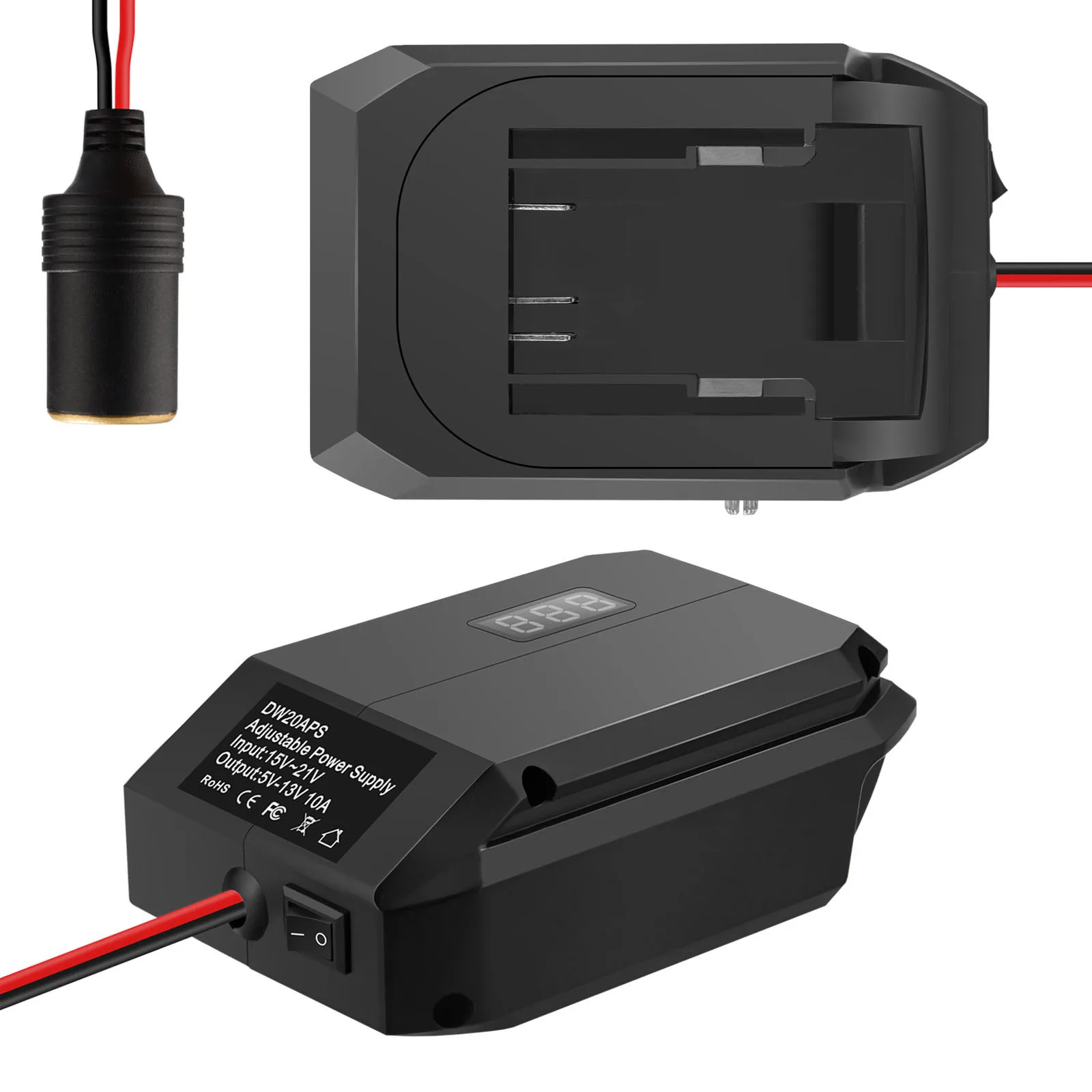 12V Power Source Battery Power Adapter Charge Electronics Compact And Lightweight Efficiency 95 For Automotive Supplies