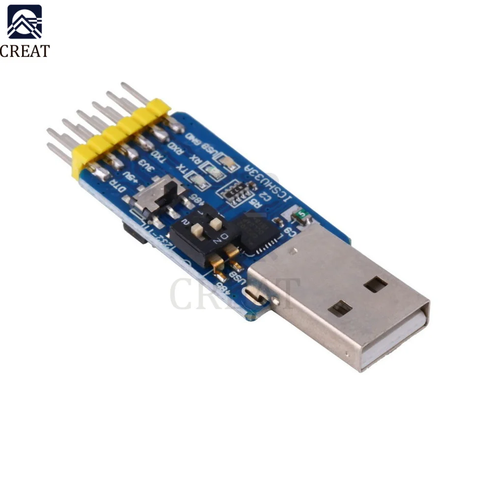 USB CP2102 to TTL RS232 USB TTL to RS485 Mutual Convert 6 in 1 Convert Module Board