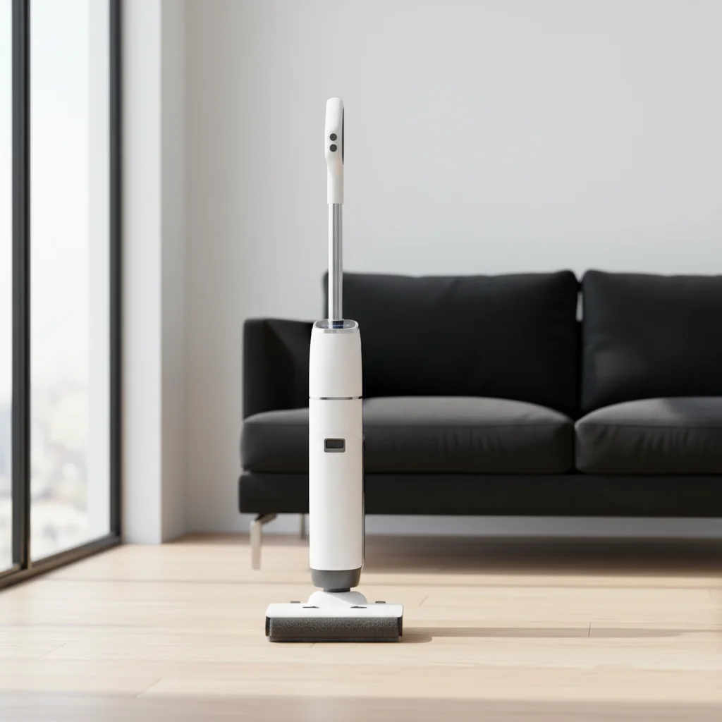 180 Lay-Flat Smart Vacuum Mop with HEPA Filtration Brushless Motor & Voice Assistant 40-Minute Runtime Self-Cleaning