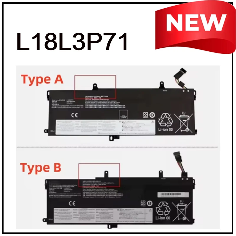 

L18L3P71 Replacement Li-ion Laptop Battery for Lenovo ThinkPad T590 P53S P155 Gen1 T15 Gen1 T15 Gen2 L18M3P71 TP00104ATP00104C