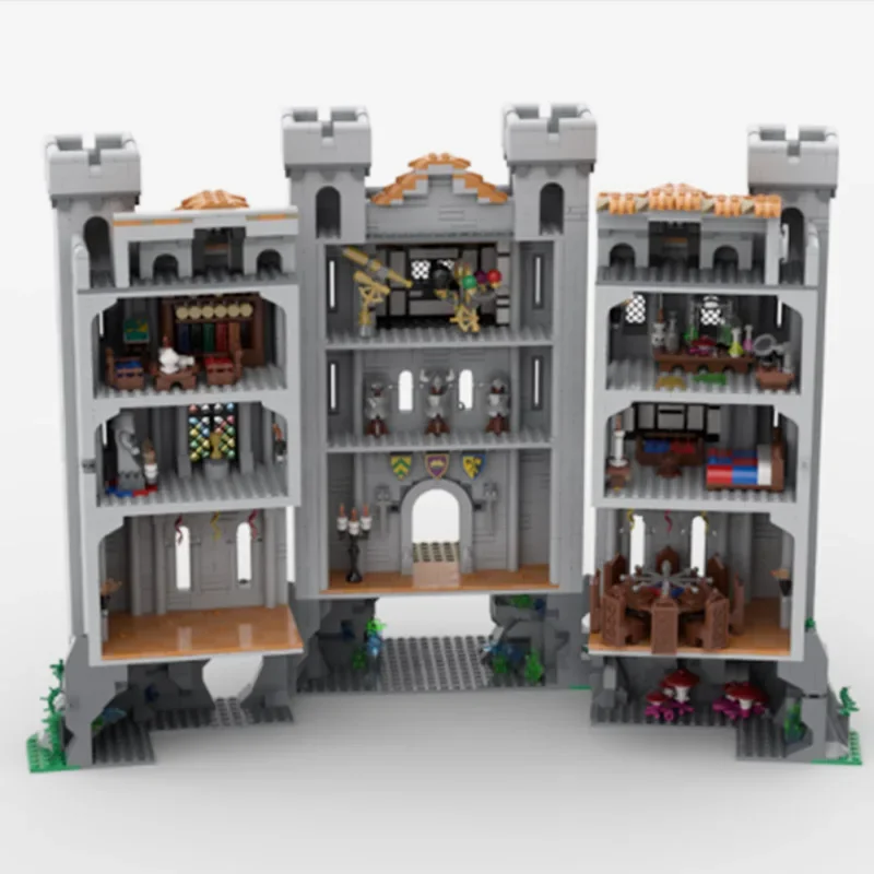 Moc Building Bricks Fortress Model Lion Knight Castle Expansion Technology Modular Blocks Gifts Toys For Children DIY  Assembly