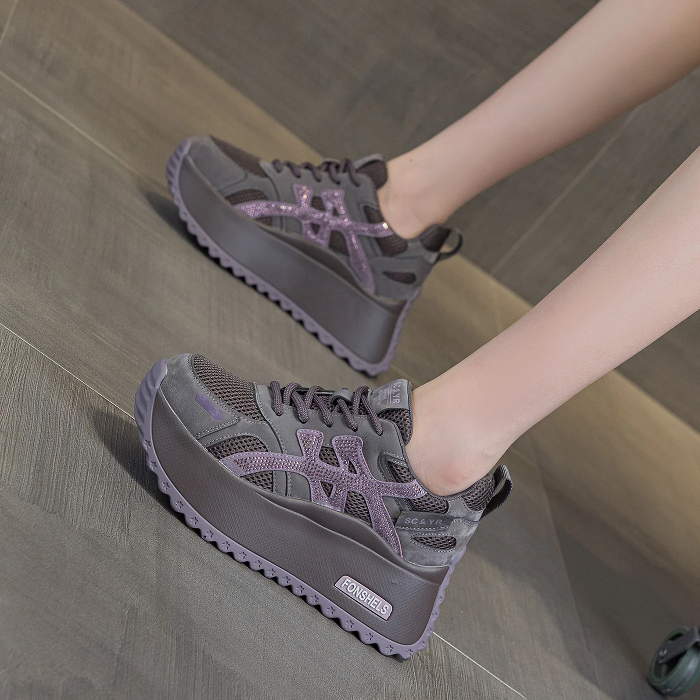 

Retro Dad Shoes Women's Fashion Casual Thick Bottom High Toppling Autumn New Style Leisure Stylish Women's Shoes Comfortable