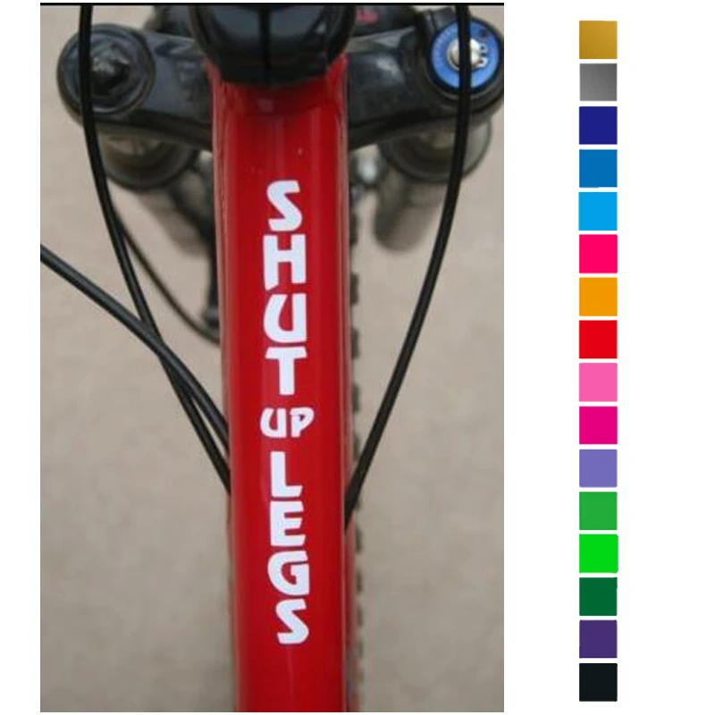 1Pc Shut Up Benen Sticker Jens Voigt Die-Cut Mountainbike Frame Decoratieve Labels Fietsen Motiverende Citaat Vinyl Sticker