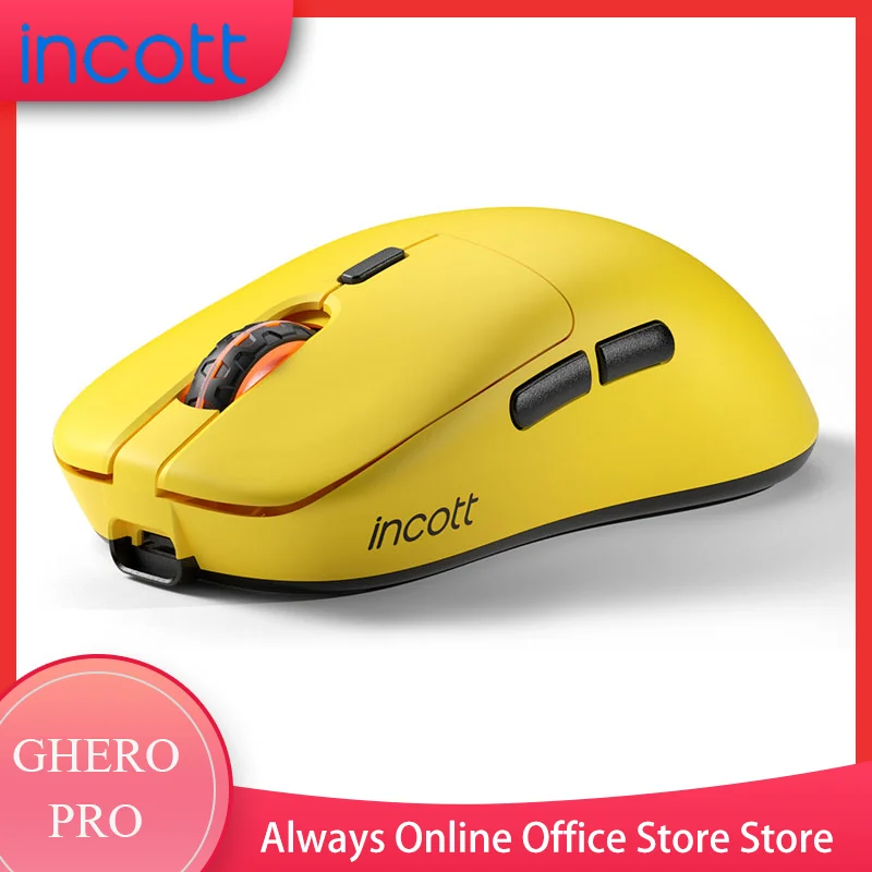 

Incott Ghero Pro Wireless Mouse 2Mode Sensor 8k PAW3395 Return Rate RGB Ergonomics FPS Gamer PC Gaming Mouse Office Accessories