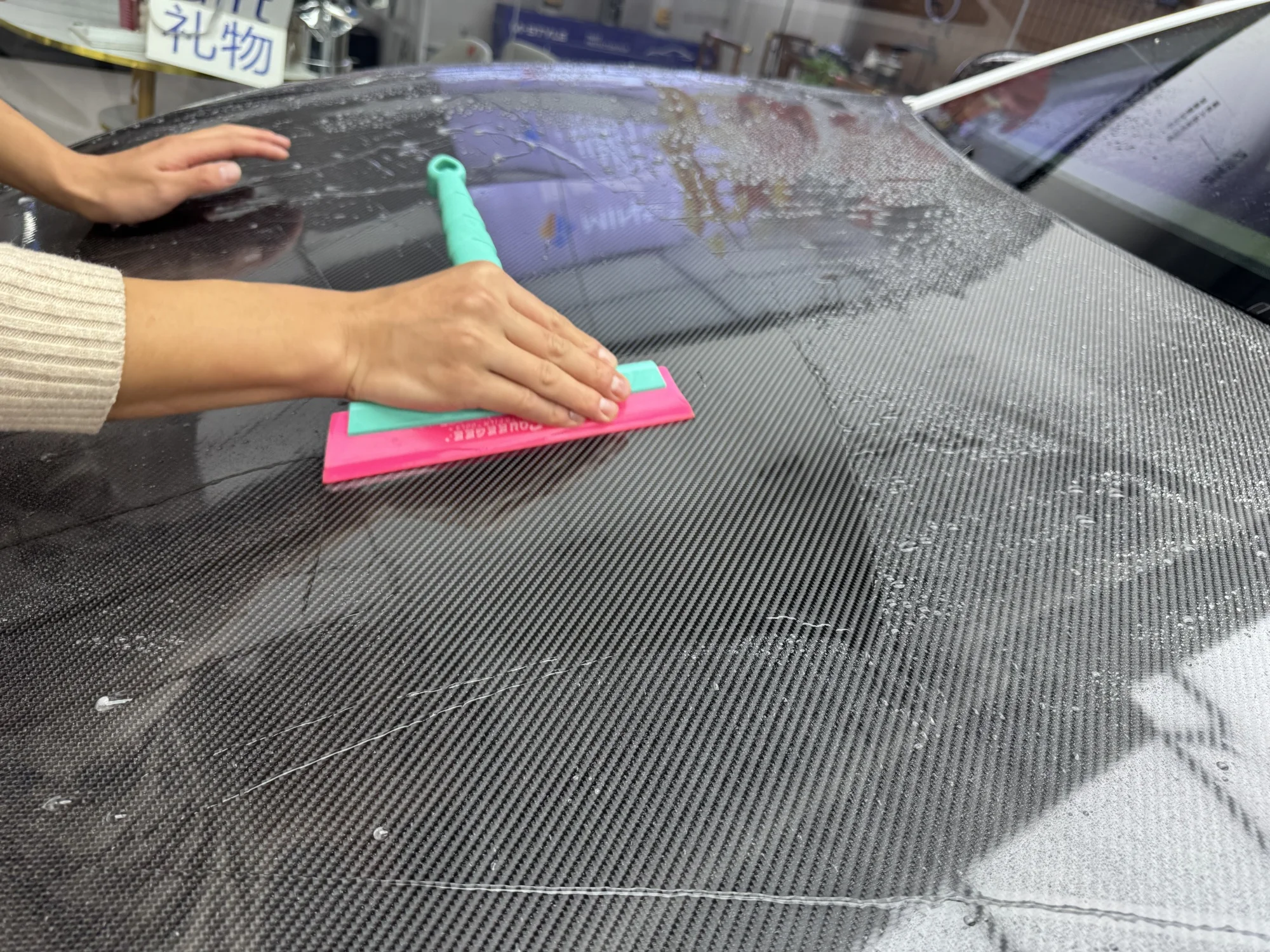7.5mil TPU Carbon Fiber Vinyl Car Wrap Sticker Self-Healing Color-Changing UV Proof Anti-Scratch Body Paint Protective Film