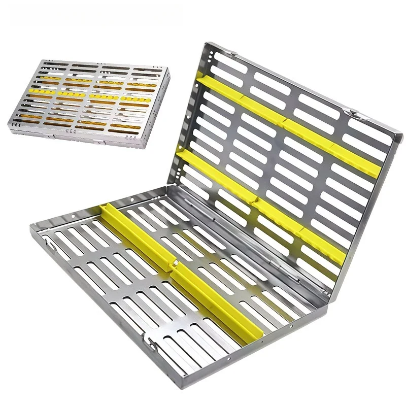 1Pcs Sterilization Trays for Dental Implant Instruments—High-Temperature-Resistant Stainless Steel, Extended-Length Dental Trays