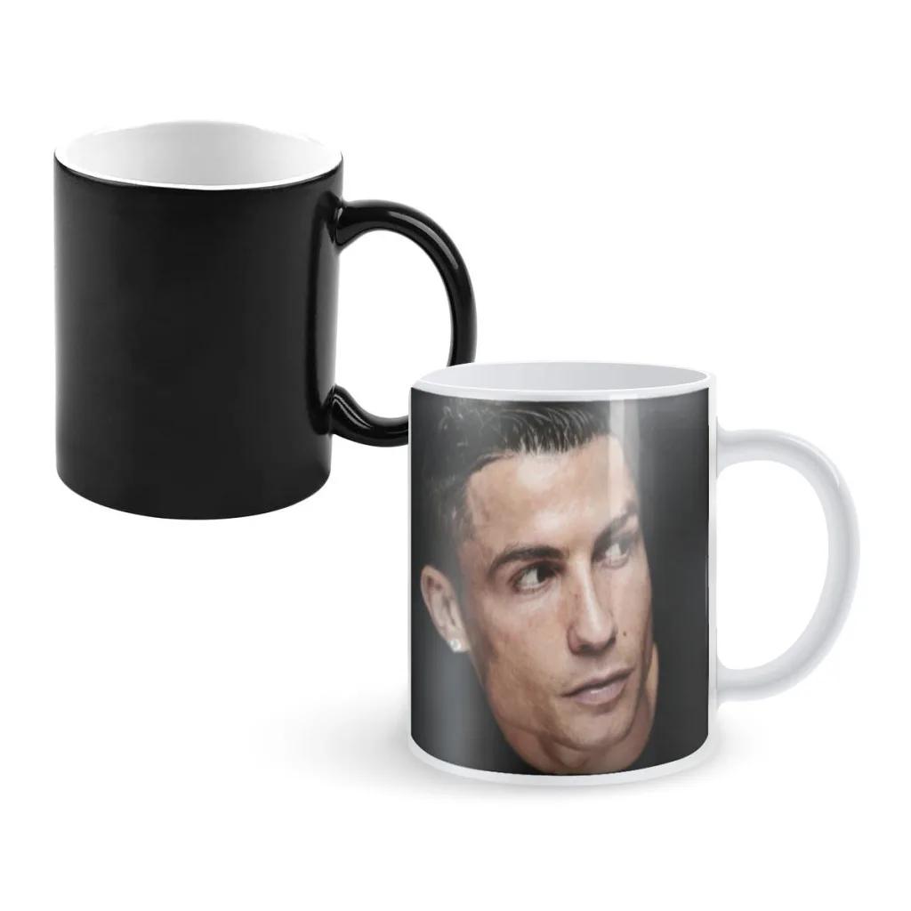 CR7 Cristiano Ronaldo Birthday Gifts Color Changing Magic Ceramic Creative Coffee Mugs Tea Cups