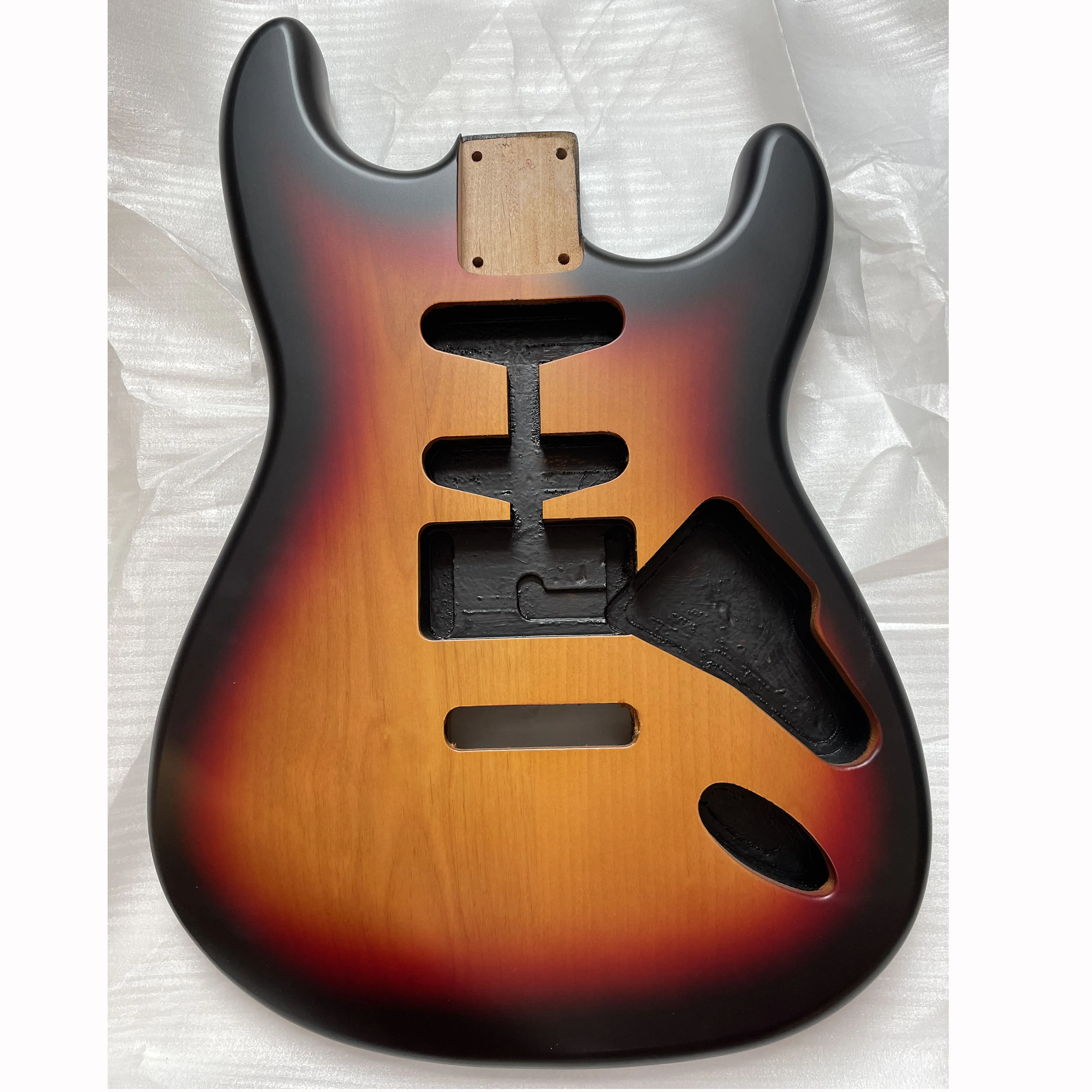 SSS SSH Nitro Lacquer Alder Stra Guitar Body, Matte Finished Assembly, DIY Replacement, Single, Double Alder, 5.6cm Heel