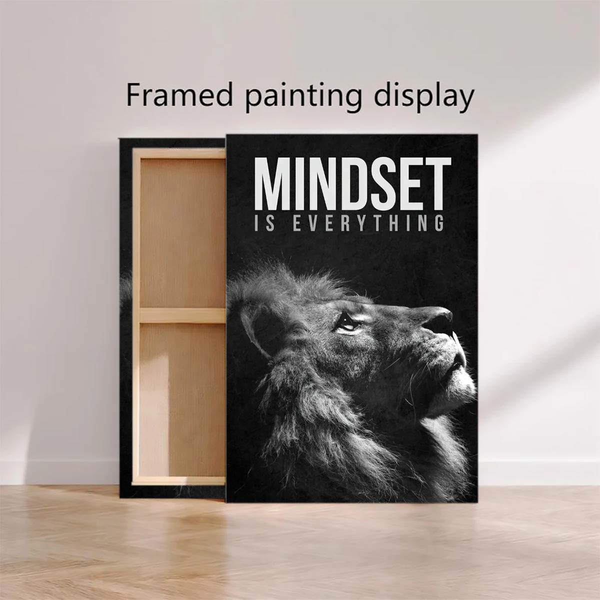 Motivational Quotes Success Canvas Poster Lion Mindset Is Everything Poster Wall Art Print Painting Office Living Room Decor