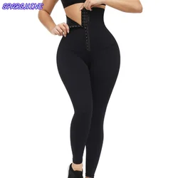 Women Tummy Control Corset Leggings Waist Training Slim Push Up Body Shaper Workout Legging Sportswear High Waist Elasticity