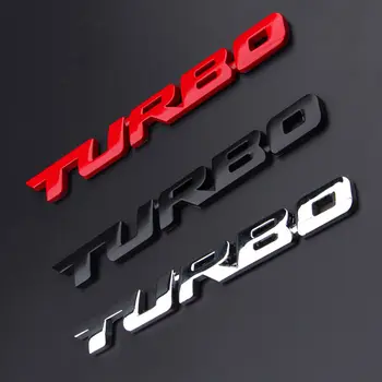 TURBO 汽車 3D 鋅合金貼紙 車身後部標籤 側飾貼花 汽車造型裝飾貼紙 汽車外觀裝飾配件 10 最佳銷售 汽車貼紙 - №3