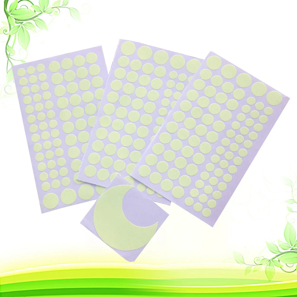 

3Pcs Glow in The Dark Wall Stickers Luminous Room Decor with Moon 252 Dots Light Effect for Bedroom Ceiling