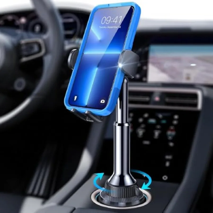 

Cup Holder Phone Holder [No Shaking] Phone Holder for Car, 360° Adjustable iPhone Holder Car Accessories for Women Truck Jeep G
