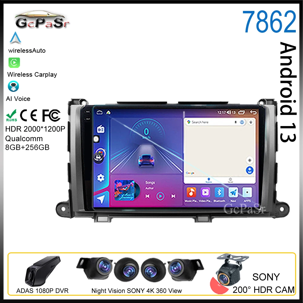 

Car DVD Android For Toyota Sienna 3 XL30 2010 - 2014 Multimedia Player 7862 Navigation Stereo No 2din Touch Screen Stereo Radio