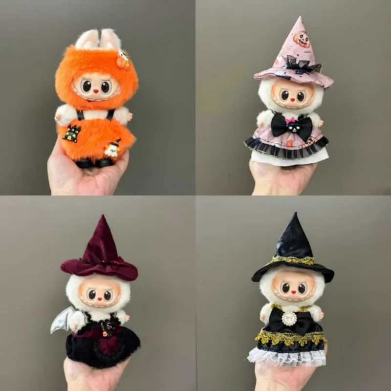 

Only Clothing for Labubu Halloween Magical Witch Doll Costume Standing Posture 17cm Vinyl Doll Changing Doll Accessories Gift