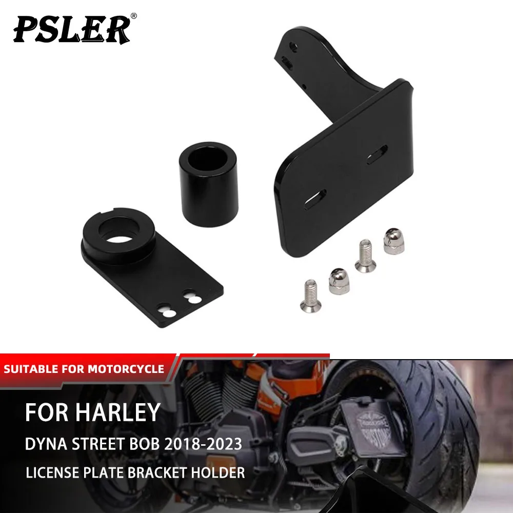 Motorcycle Accessory License Plate Bracket Holder Modified Side Mount For Harley Softail Breakout Dyna Street Bob 2018-2023