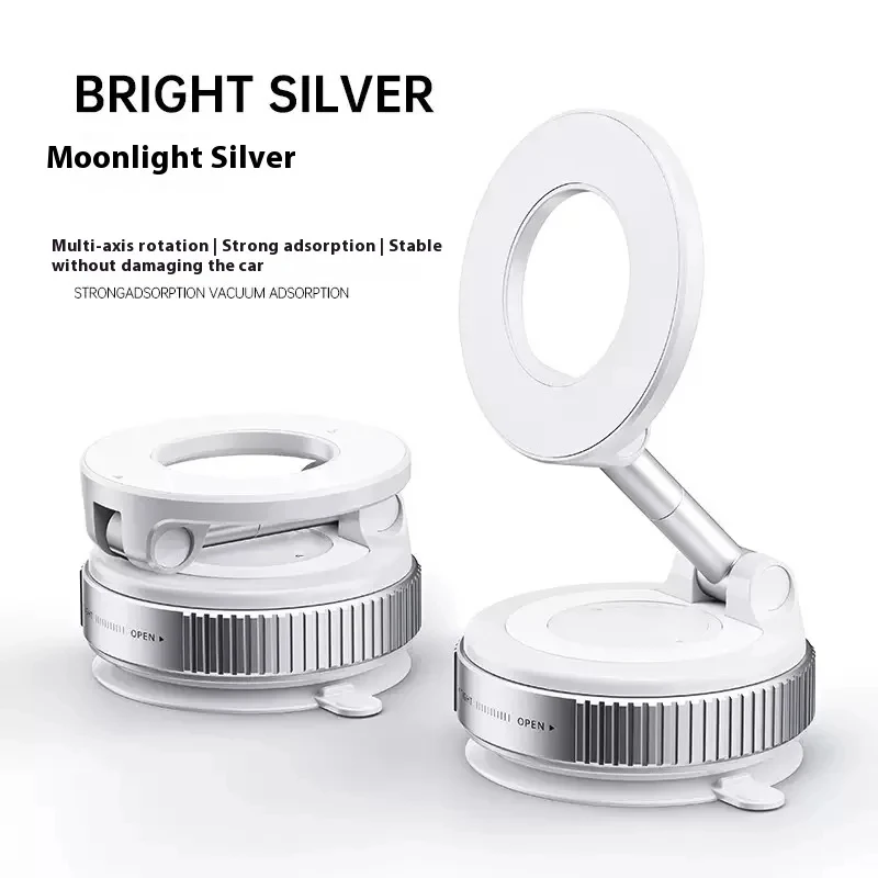 

Portable Foldable Magnetic Phone Holder 360° Adjustable Vacuum Mount for Car Dashboard