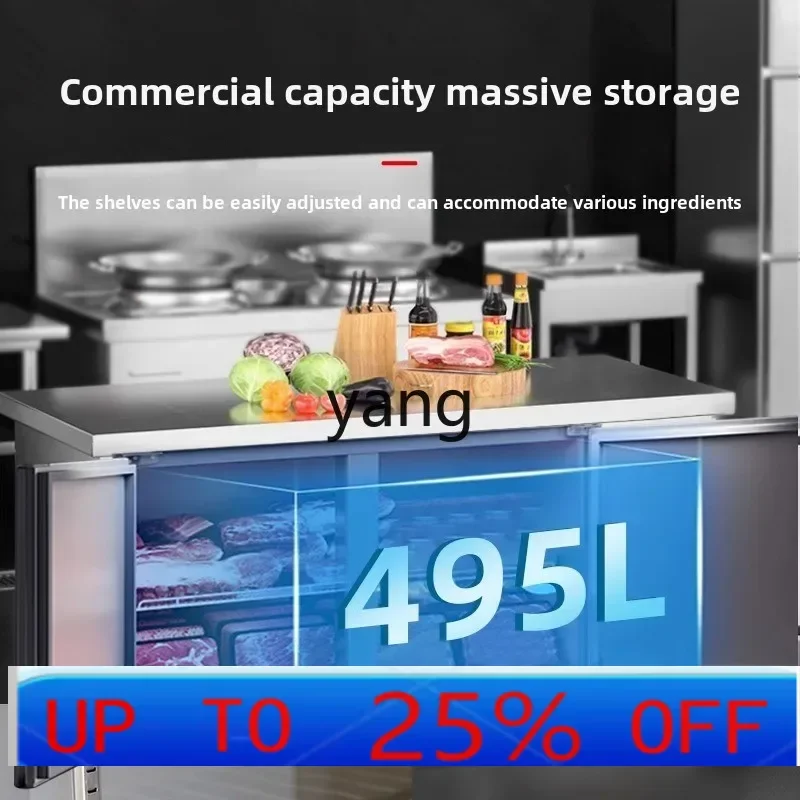 

lh commercial freezer milk tea water bar counter refrigerated refrigerator horizontal fresh-keeping flat-cooling operation table