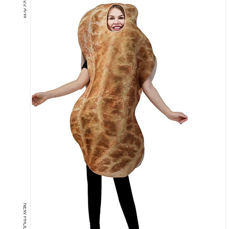 Kind Cosplay Pinda Kostuum Voor Jongens Kind Halloween Kostuum Grappige Kleding Noten Snacks Pinda Food Role Playing Jas Stage Party