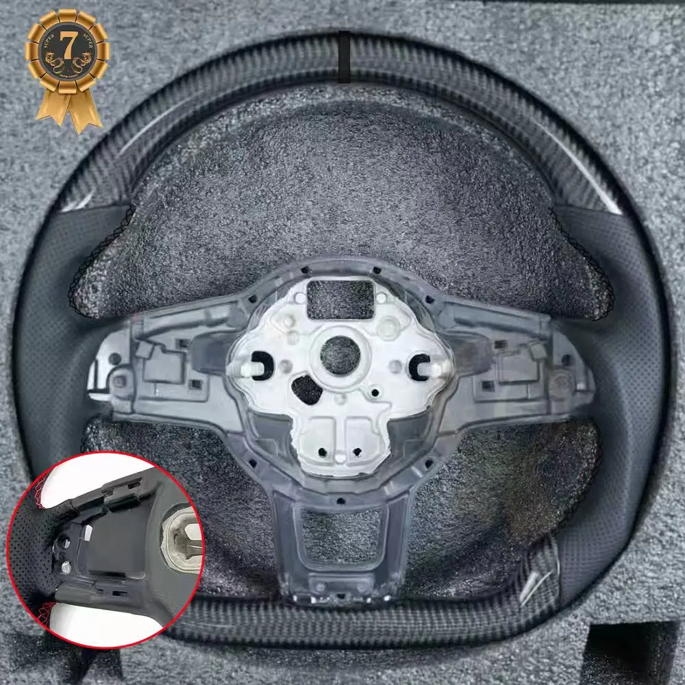 Echt Koolstofvezel Stuurwiel lederen Alcantara Voor VW Golf MK7 7.5 GTI GTD GTE R 2013-2020 Polo GTI Tiguan Passat DSG