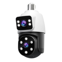 4MP Bulb Wifi PTZ Surveillance Camera Wireless 2MP Dual Lens, Night Vision Human Tracking, Security Baby Monitor