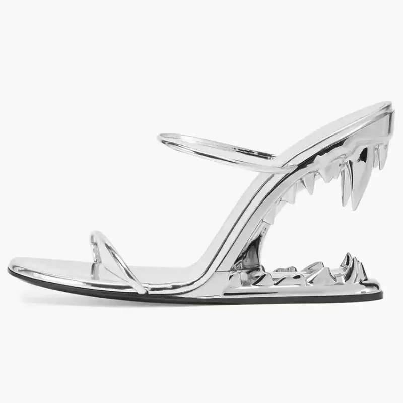 Women Sexy Night Club Party Super High Heel Mules Strange Narrow Band Summer Slippers Fashion Shoes view 6