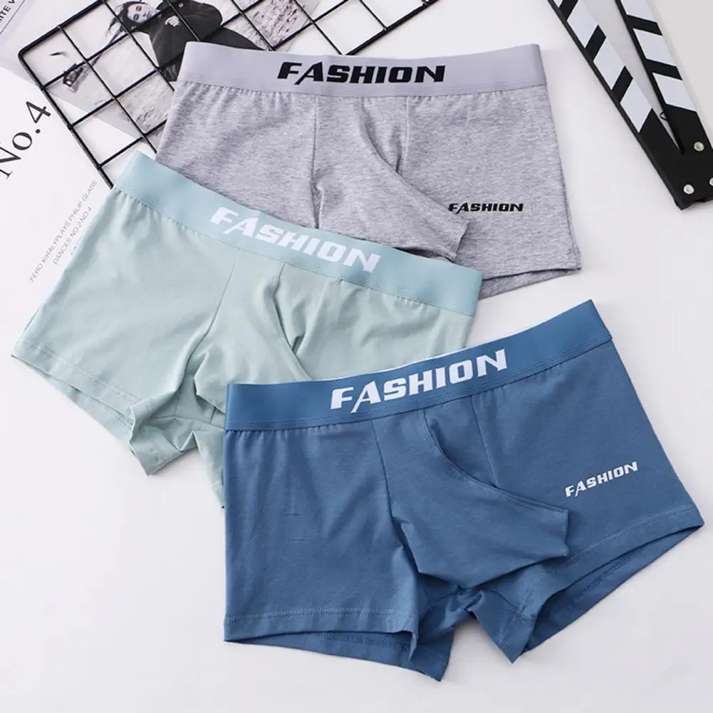 Man Underpants Boxer Shorts  Elephant Nose Letter Print Mid Waist  Men Boxers Breathable Underwear Men’s Panties Soft Briefs