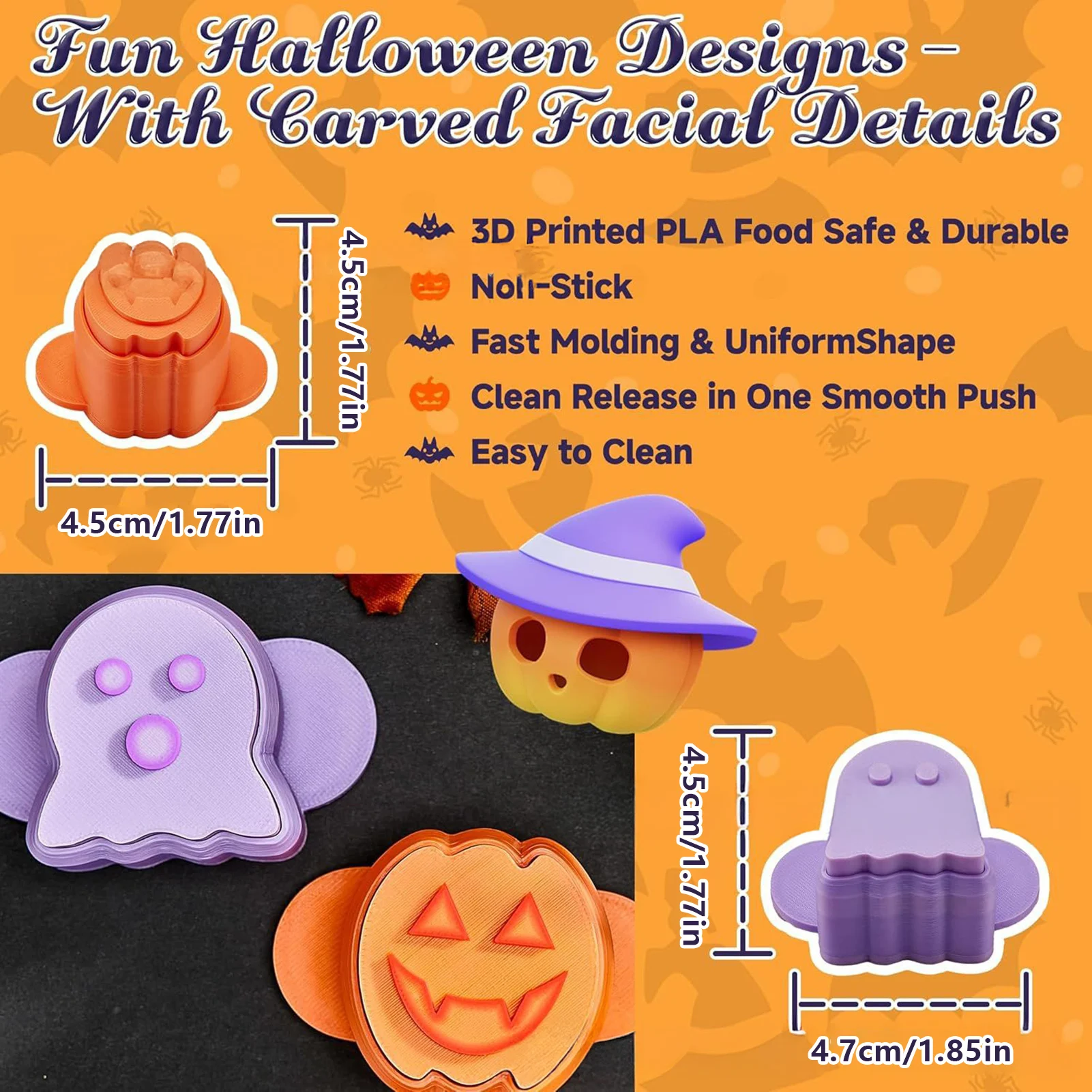 

Форма для печенья на Хэллоуин, форма тыквы или призраков, пищевая силиконовая форма, вечерние формы для закусок, печенья для вечеринки, выпечки, сделай сам, дома