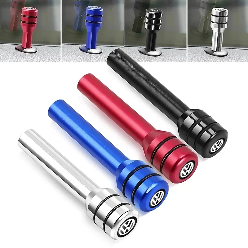 Pegatina para coche, 2/4 Uds., perillas de bloqueo de seguridad para puerta de coche, para Volkswagen VW Bora Golf MK6 Beetle CC R32 Sharan Jetta Touareg Passat Po