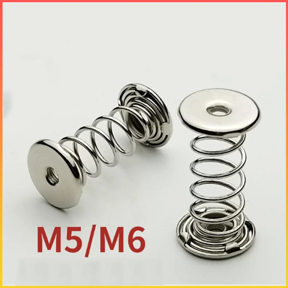 Thread Anti Impact Compression Spring Steel M5 M6 MnSteel Ni-Plated Shock Absorber Filling Machine Vibration Damping Spring