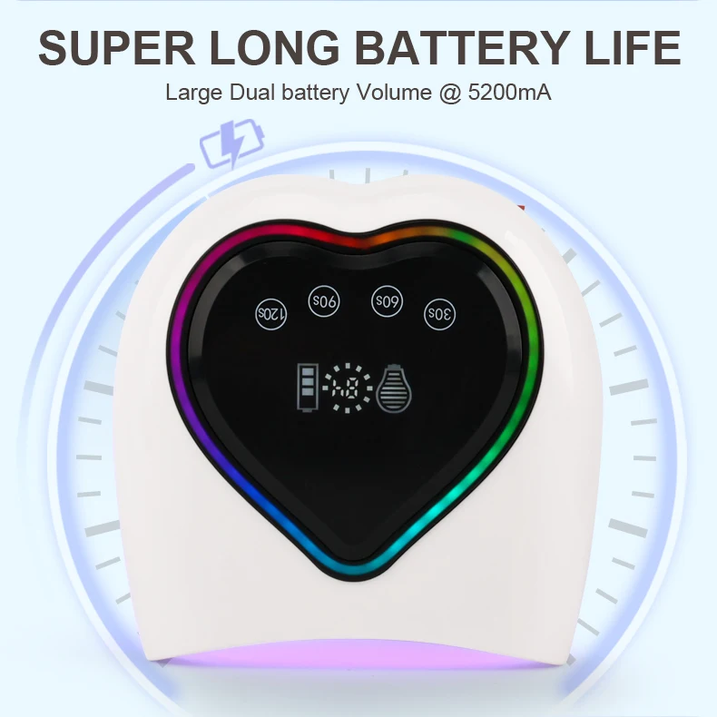 سوبر عمر البطارية الطويل 2025 نمط جديد 98 واط الأشعة تحت الحمراء مسمار مصباح اللاسلكي الهجين لتقوم بها بنفسك مسمار الفن القلب مصابيح قوس قزح مصباح لتهيئة الجو #5