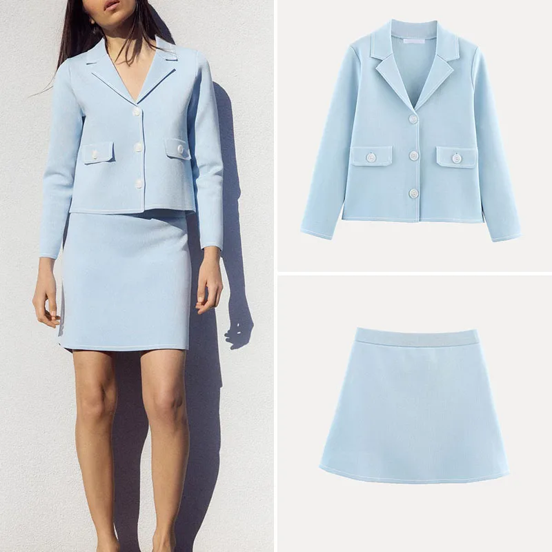 

Spring 2025 Women's Faion Outerwear with Trimmed Design ort Skirt Polyester Fiber Ensemble Z Brand New Arrival