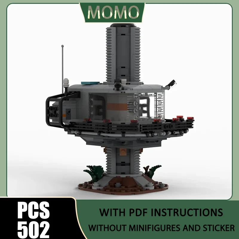 Moc Building Blocks Observation Towe-Dinosaur Movie World Model DIY Assembly Construction Famous Scene Toy Holiday Birthday Gift