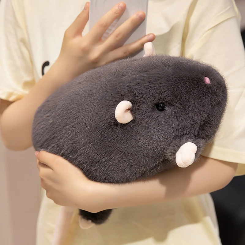 

50/95cm Fancy Mouse Soft Plush Toy Lovely Rat Pillow Funny Doll Grey Mice Stuffed Animal Room Decor Creative Bed Sofa Cushion
