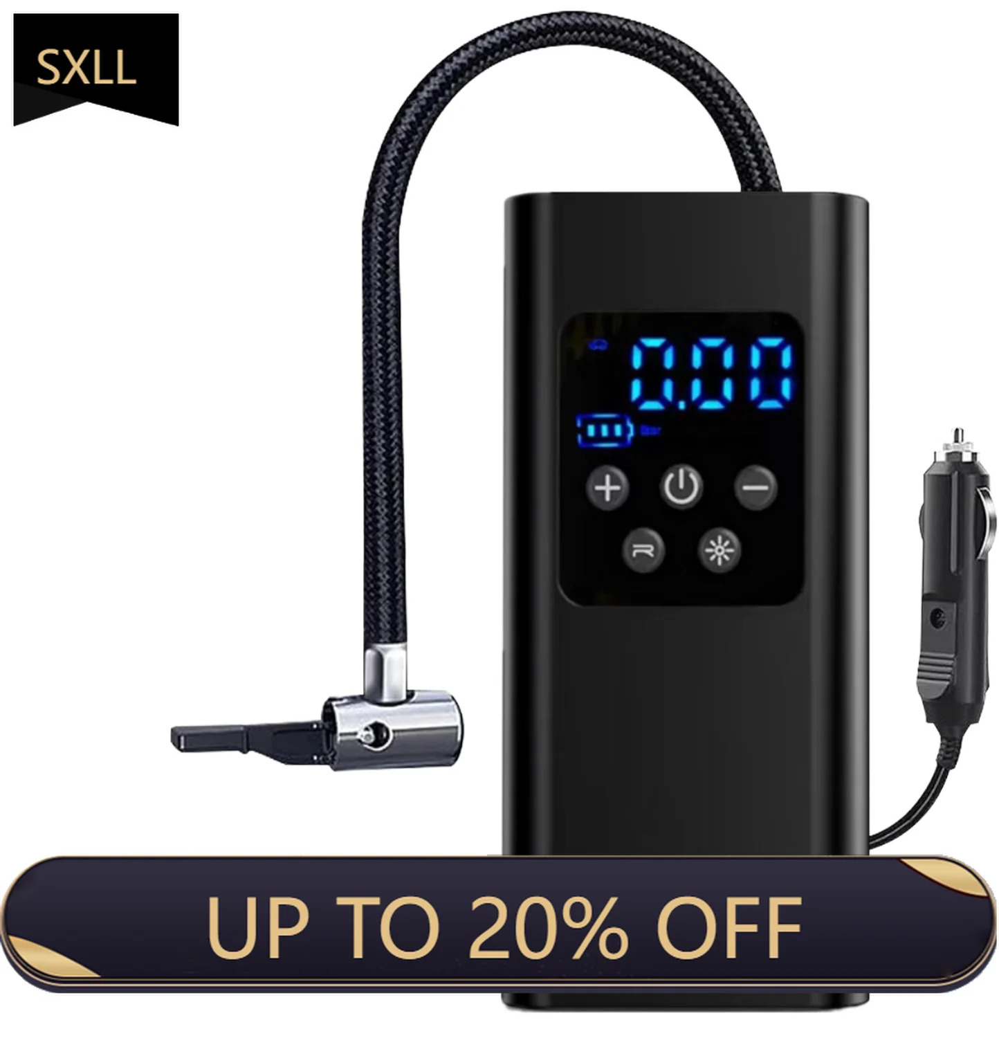 

SXLL Portable Wireless Electric Pump Automotive Single Cylinder Inflator Multifunctional Digital Automotive Compressor Basic Ti
