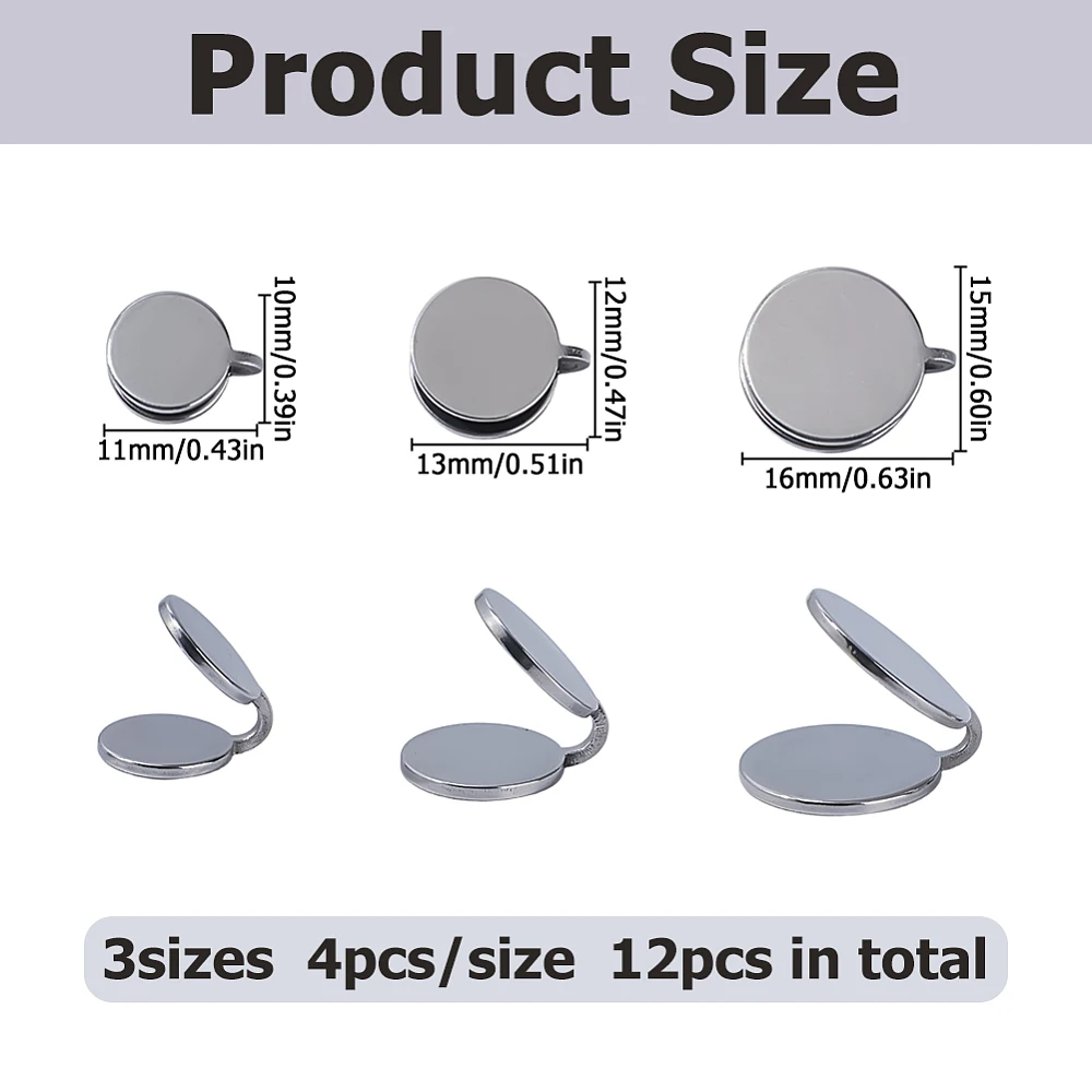 Pressure Earrings for Keloids Stainless Steel Earrings Round Compression Earring Adjustable Clip Earring for Women Men