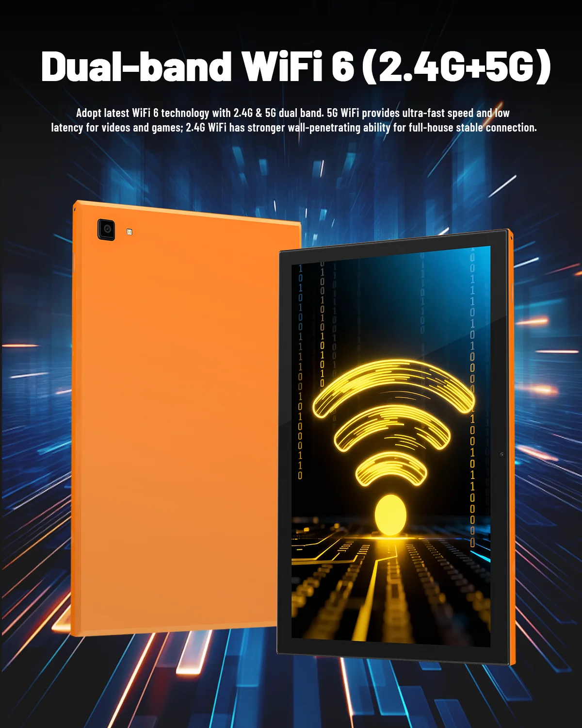 Paitanry 10.1 inch HD IPS Tablet PC A537 Octa‑Core Android 15 8GB (4GB+4GB Expand) RAM 128GB Storage Split‑Screen Function WiFi 6 GMS Google Global Tablet for Office Entertainment Video Calls