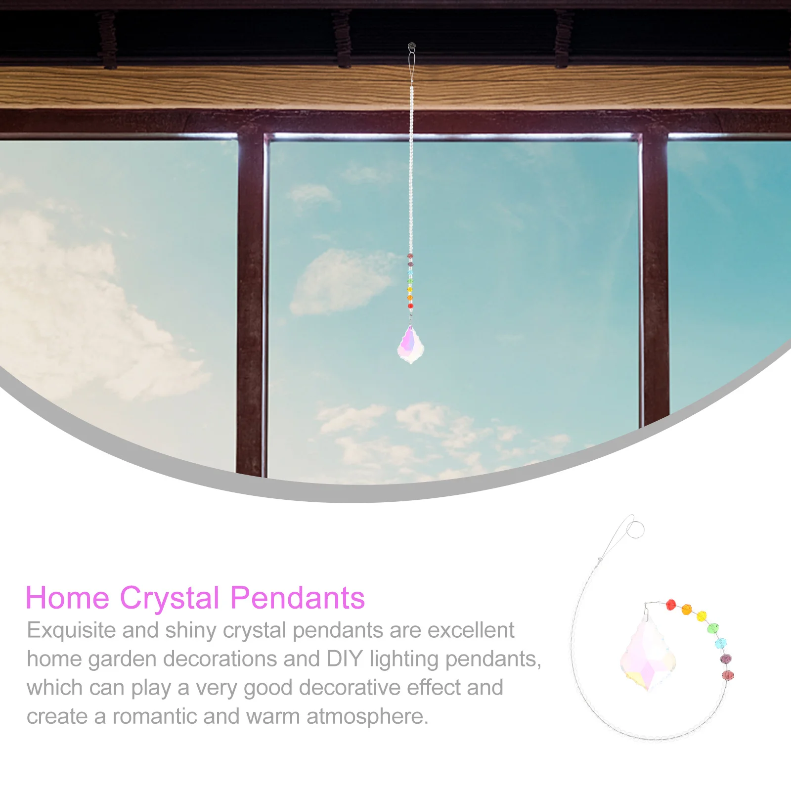 

2Pcs Crystal Wall Hanging Maple Leaf Pendants Durable Shiny Light Reflecting Garden Home Decoration Chandelier