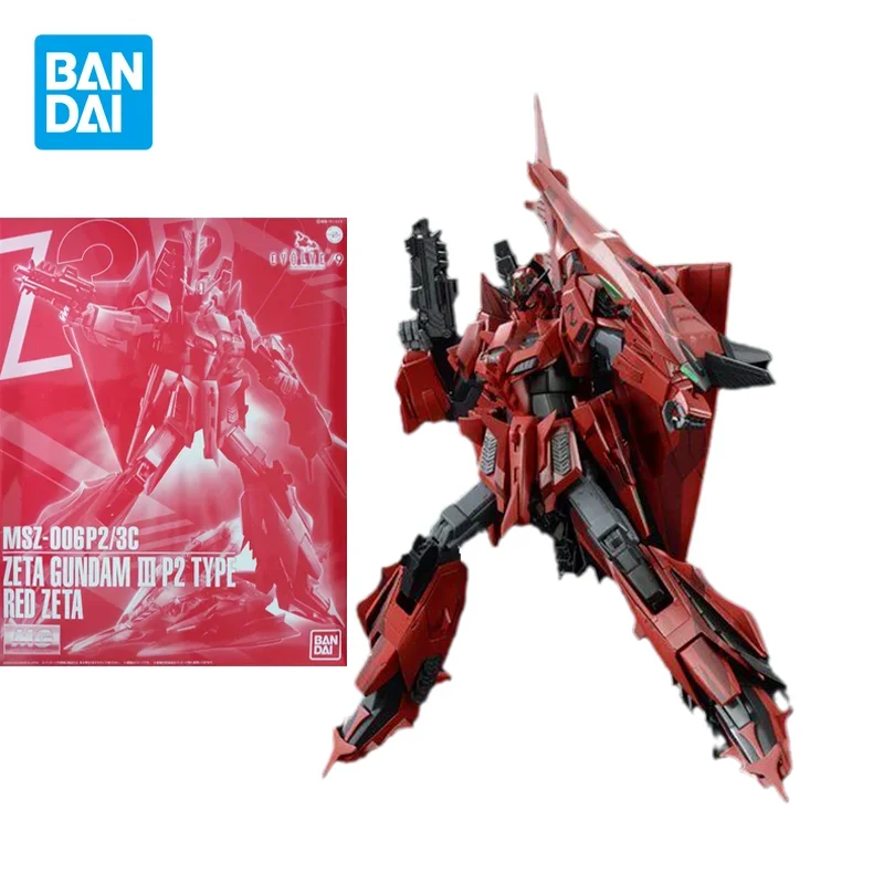 Bandai Original GUNDAM Anime PB Limited MG 1/100 MSZ-006P2/3C ZETA GUNDAM3 P2 TYP RED ZETA Figur Spielzeug Modell Geschenke für Kinder