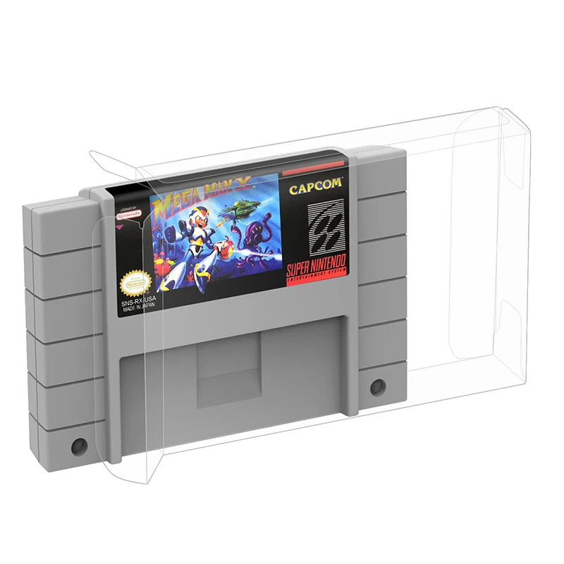 US NTSC Version Game Card Cartridge Modules Storage Display Protector Boxe Sleeve Cases for Super SNES Famicom