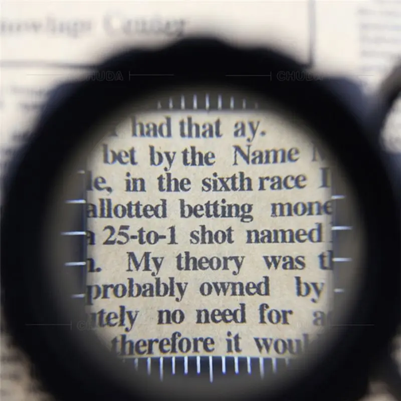 LIKE WISH 20X 30Mm Double Glass Metal Frame Folding Magnifiers For Reading - Portable Textile Magnifying Pocket Lens