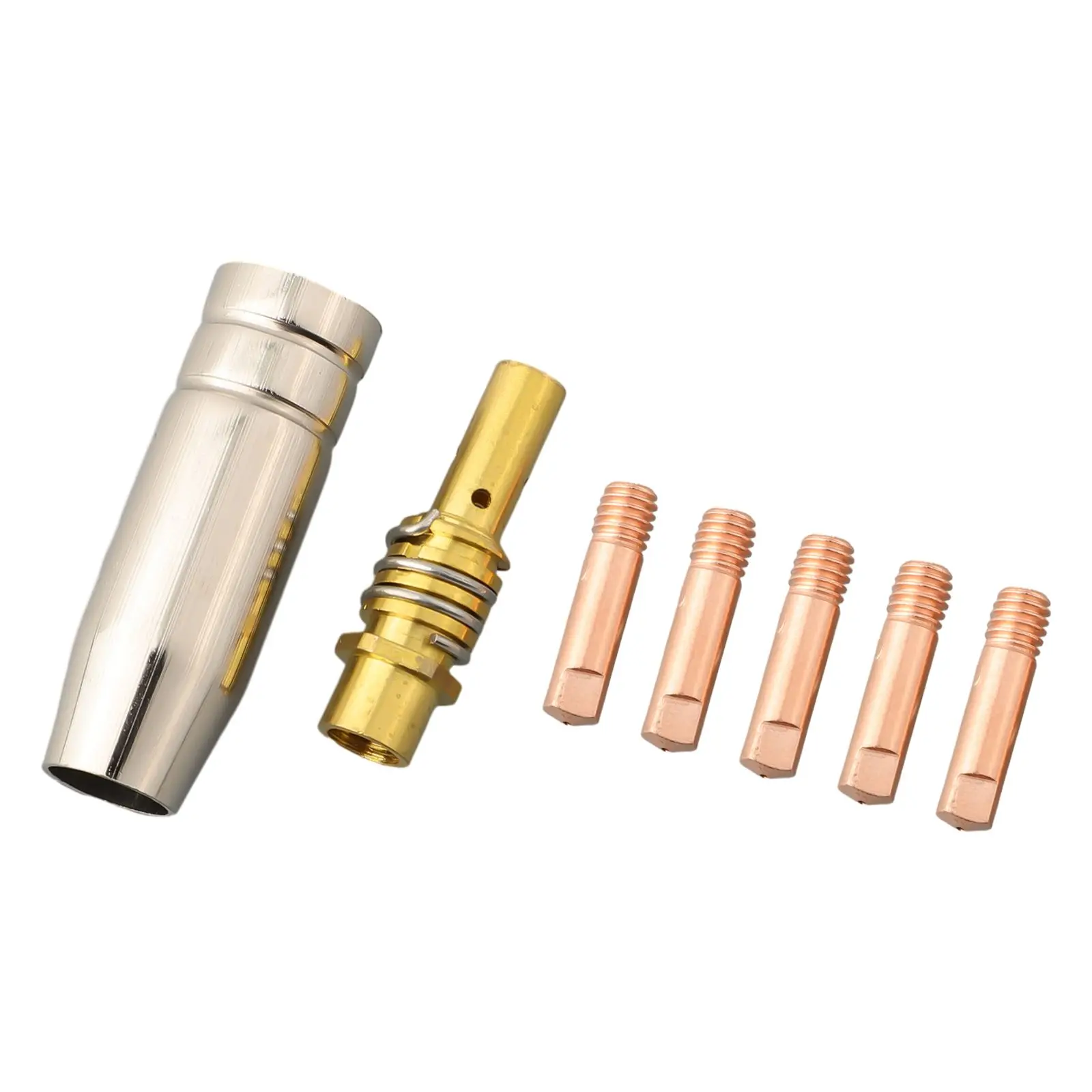 

7pcs/set Mig Contact Tip Welder Nozzle Kit 15AK Conductive Tip Nozzles 0.8/1.0/1.2mm MIG Welding Torch Welding Supplies