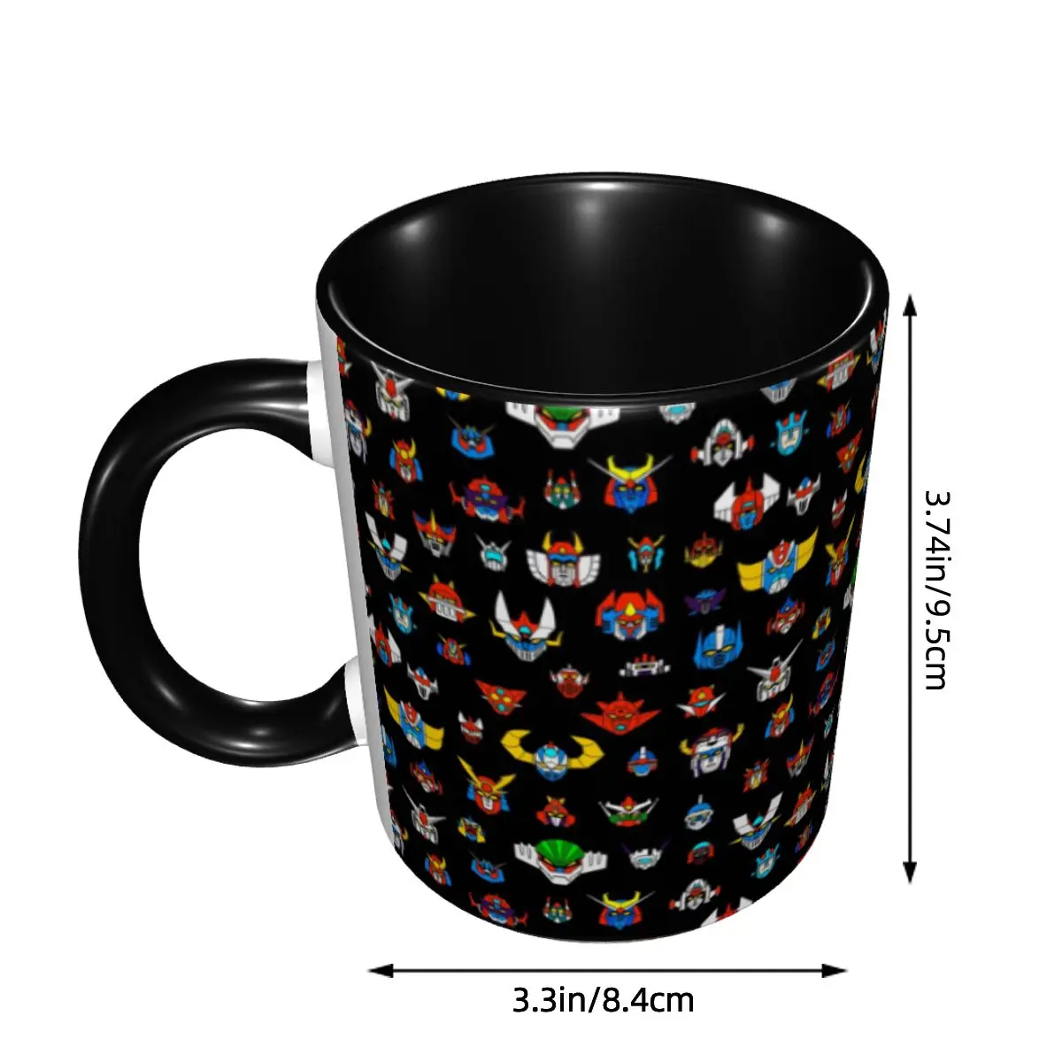 Custom Ufo Robot Logo Mugs DIY Goldorak Grendizer Mazinger Z Ceramic Milk Tea Coffee Cup