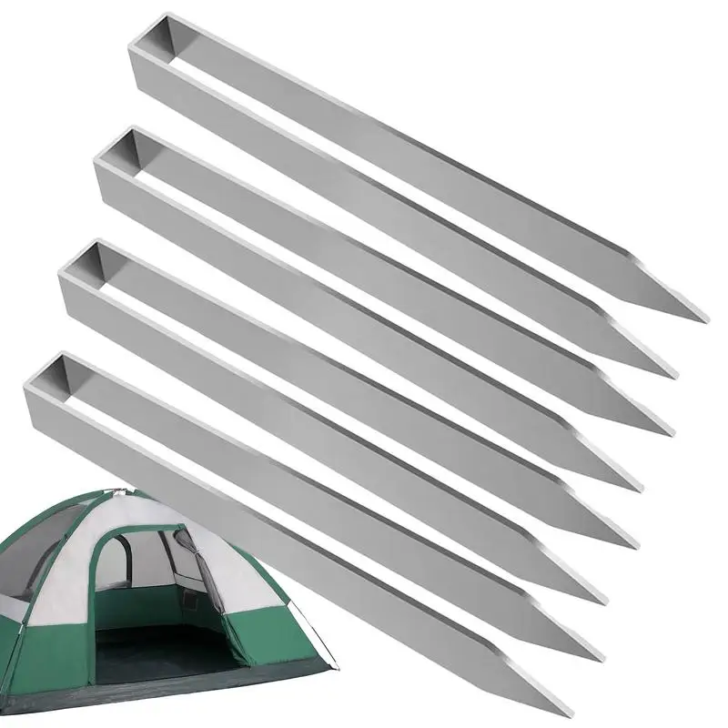 High Wind Trampoline Stakes Heavy Duty Trampoline Accessories Stakes Anchors 4pcs Tent Stakes Stainless Steel Pegs For Rose Arch