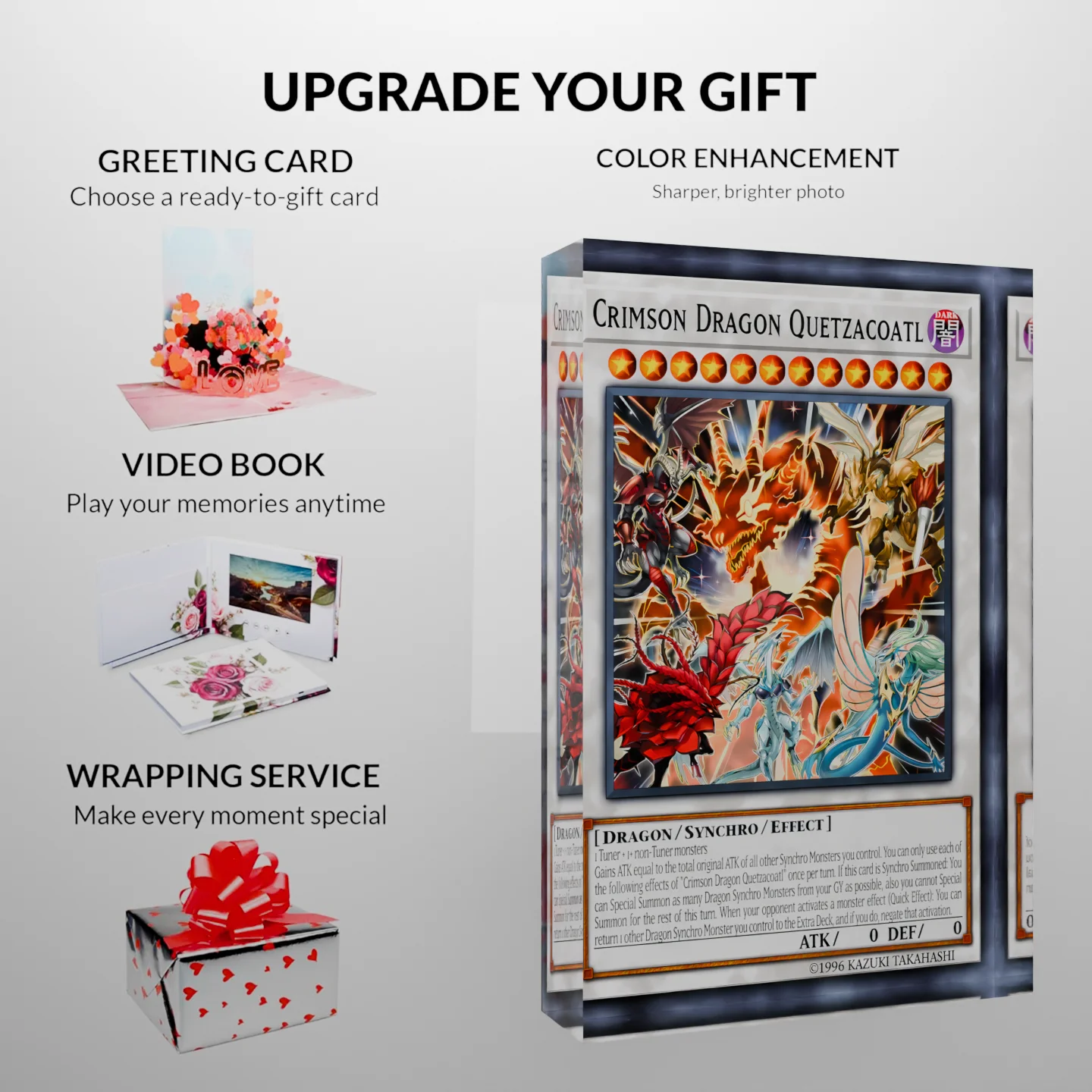 Yu-Gi-Oh YGO 5Ds Crimson Dragon Quetzalcoatl Clear Acrylic Block Anime Goods Desktop Ornament Desk Decor Collection Gift