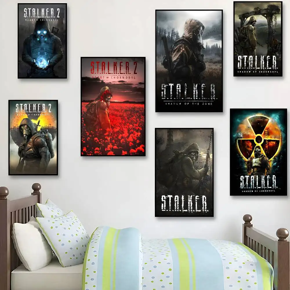 STALKER 2 Heart of C-Chornoby DIY Sticky Poster Whitepaper Prints Posters Artwork Vintage Decorative Painting