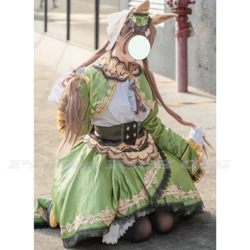 Satono Diamond Umamusume Pretty Derby Cosplay Costume Wig Tail Shoes Adult Women Outfit Dress Uniform Halloween Carnival Suit